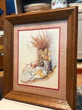 Home Interiors Brown and Cream Rustic Kitchen Still Life Wall Art